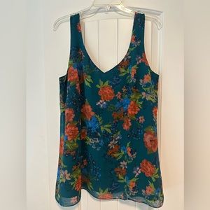 Cabi floral sleeveless blouse
